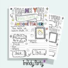 Load image into Gallery viewer, Free Printable: "Thank You For Being An Awesome Teacher" Coloring Page