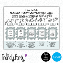Load image into Gallery viewer, Friends Appreciation Week Flyer | Editable Grayscale Printable