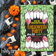 Load image into Gallery viewer, Monster Mouth Invitation - Halloween Costume Party or Trunk or Treat