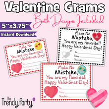 Load image into Gallery viewer, Valentine's Day Grams | Fundraiser for PTO or PTA | Make No Mistake Design