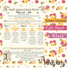 Load image into Gallery viewer, Vintage Bee Teacher & Staff Appreciation Week Parent Flyer | Bee-ing Amazing Theme