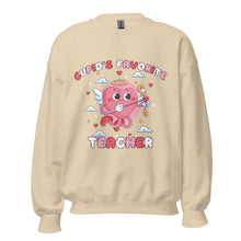 Load image into Gallery viewer, Cupid's Favorite Teacher Unisex Sweatshirt