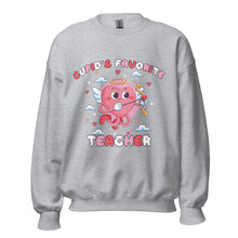 Load image into Gallery viewer, Cupid's Favorite Teacher Unisex Sweatshirt