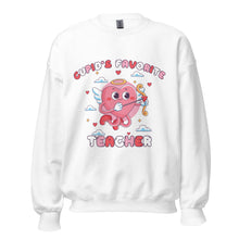 Load image into Gallery viewer, Cupid's Favorite Teacher Unisex Sweatshirt