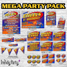 Load image into Gallery viewer, Nerf Themed Birthday Party Mega Decoration Pack