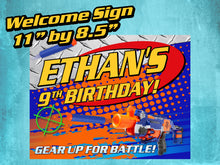 Load image into Gallery viewer, Nerf Themed Birthday Party Mega Decoration Pack