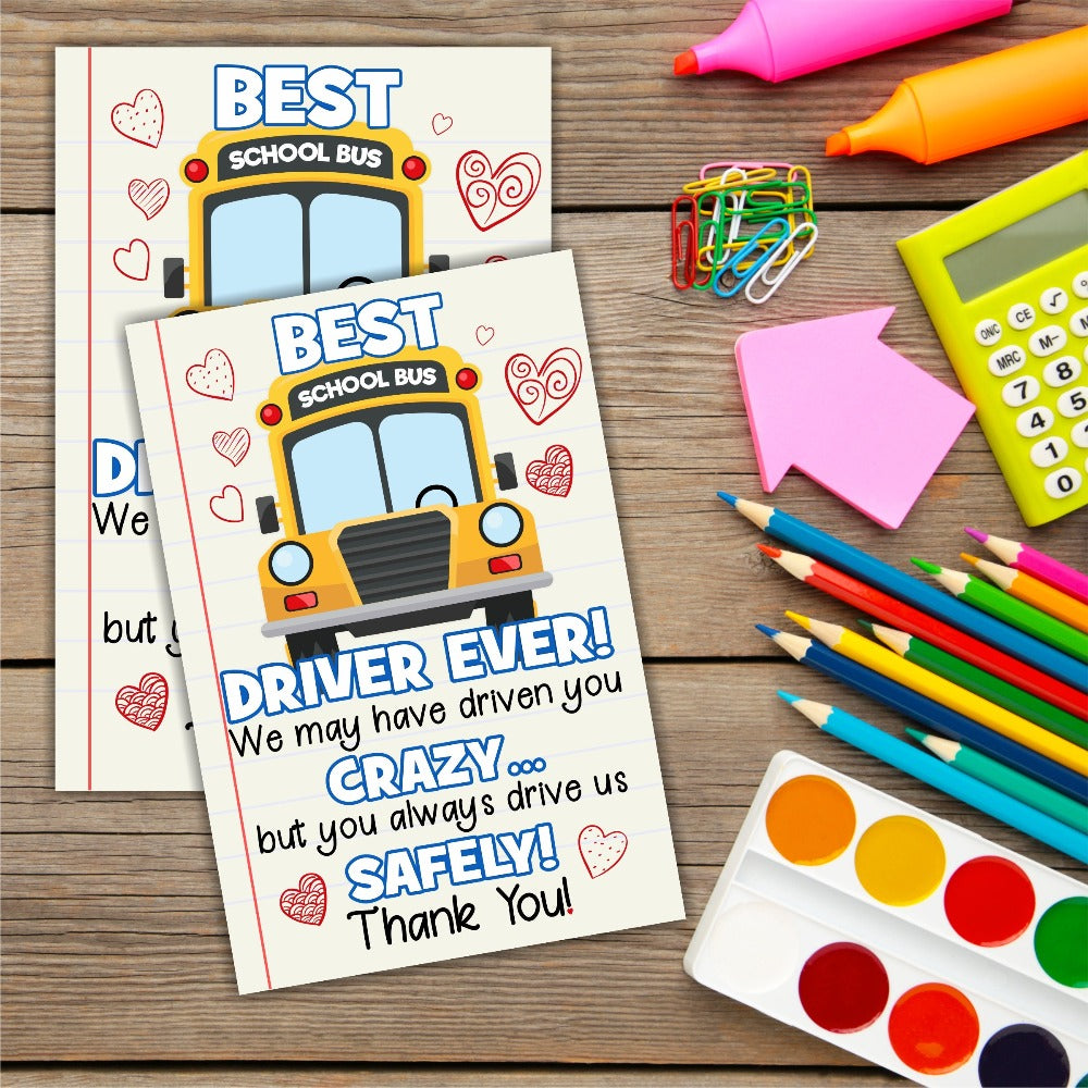 Bus Driver Appreciation Thank You Cards